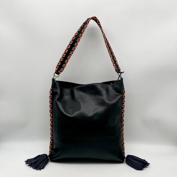 Rebecca Minkoff Black Leather Chase Convertible Hobo Bag - Picture 2 of 11